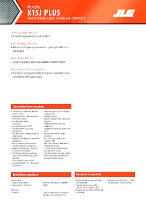 Piattaforme aeree articolate cingolate JLG X15J Plus