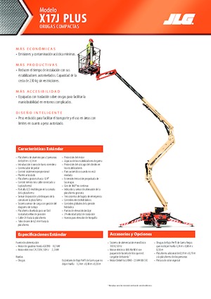 Piattaforme aeree articolate cingolate JLG X17J Plus