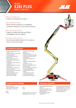 Piattaforme aeree articolate cingolate JLG X20J Plus