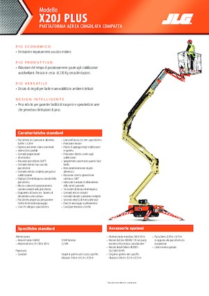 Piattaforme aeree articolate cingolate JLG X20J Plus