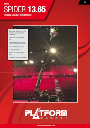 Piattaforme aeree telescopiche cingolate Platform Basket SPIDER 13.65