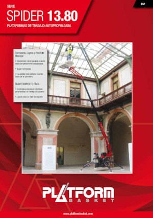 Piattaforme aeree telescopiche cingolate Platform Basket SPIDER 13.80