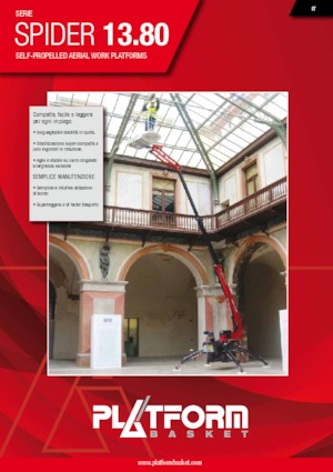 Piattaforme aeree telescopiche cingolate Platform Basket SPIDER 13.80