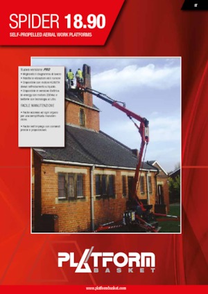 Piattaforme aeree articolate cingolate Platform Basket SPIDER 18.90 PRO