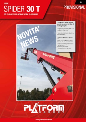 Piattaforme aeree telescopiche cingolate Platform Basket SPIDER 30 T
