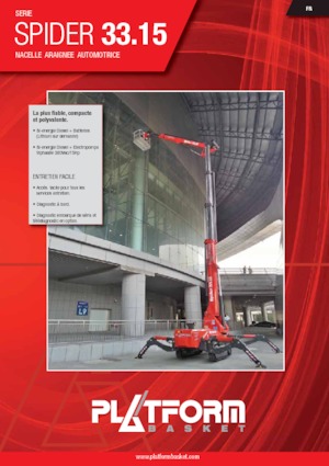 Piattaforme aeree telescopiche cingolate Platform Basket SPIDER 30 T