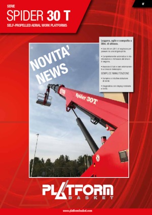 Piattaforme aeree telescopiche cingolate Platform Basket SPIDER 30 T