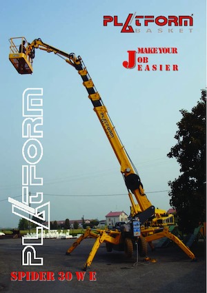 Piattaforme aeree telescopiche cingolate Platform Basket SPIDER 30 WE