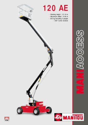 Piattaforme aeree articolate gommate Manitou 120 AE