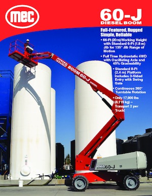Piattaforme aeree telescopiche gommate MEC 60-J