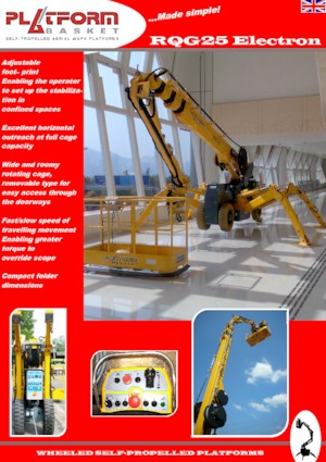 Piattaforme aeree articolate gommate Platform Basket SPIDER 25 WE