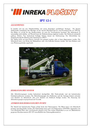 Piattaforme aeree telescopiche autocarrate Inreka IPT 12-1
