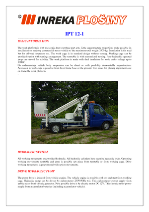 Piattaforme aeree telescopiche autocarrate Inreka IPT 12-1