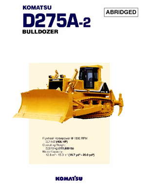 Apripista cingolati Komatsu D275A-2