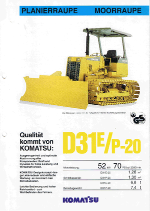 Apripista cingolati Komatsu D31E-20