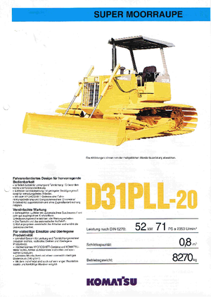 Apripista cingolati Komatsu D31PLL-20