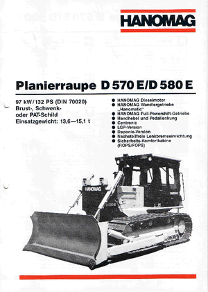 Apripista cingolati Hanomag D 570 E 7 R