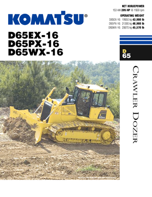 Apripista cingolati Komatsu D65EX-16