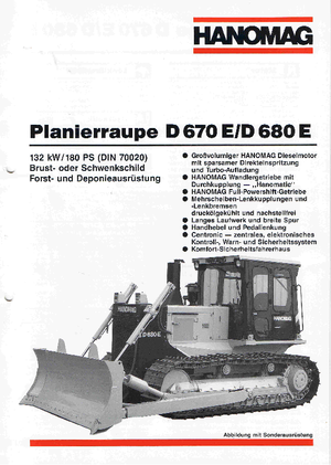 Apripista cingolati Hanomag D 670 E