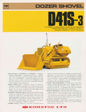 Apripista cingolati Komatsu D41S-3