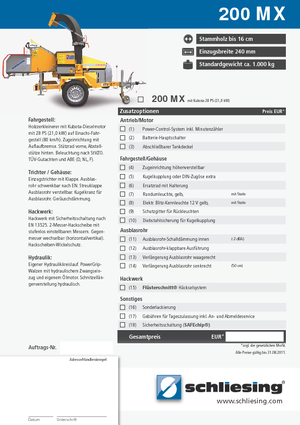 Cippatrici Schliesing 200 MX