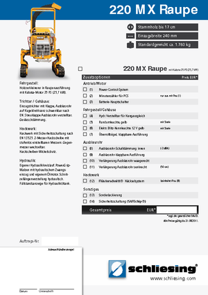 Cippatrici Schliesing 220 MX Raupe