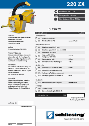 Cippatrici Schliesing 220 ZX