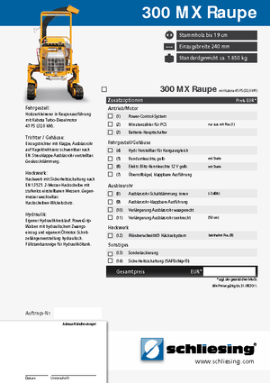 Cippatrici Schliesing 300 MX Raupe