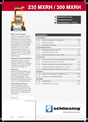 Cippatrici Schliesing 235 MXRH Raupe
