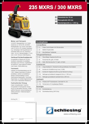 Cippatrici Schliesing 300 MXRS Raupe
