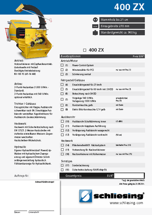 Cippatrici Schliesing 400 ZX