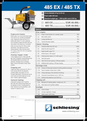 Cippatrici Schliesing 485 TX