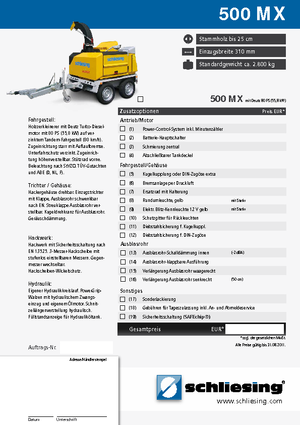 Cippatrici Schliesing 500 MX