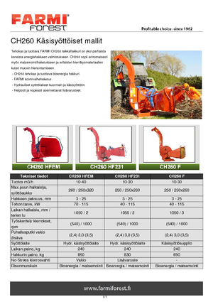 Cippatrici Farmi CH 260 HFC