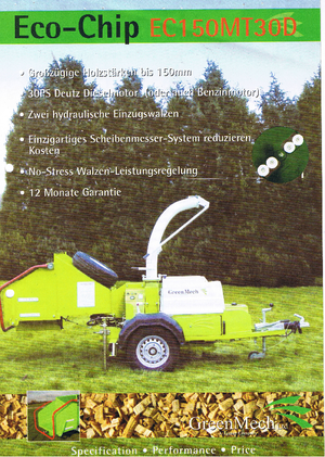 Cippatrici Green Mech ECM 150 MT 30 D