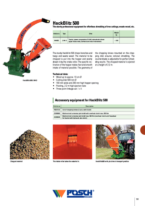 Cippatrici Posch HackBlitz 500/100 Z-W-D