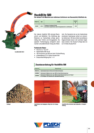 Cippatrici Posch HackBlitz 500/100 Z-W-D