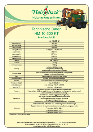 Cippatrici Heizohack HM 10-500 KT