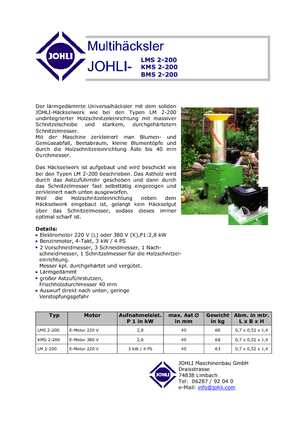 Cippatrici Johli BMS 2-20