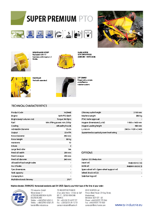 Cippatrici TS-Industrie Super Premium PTO