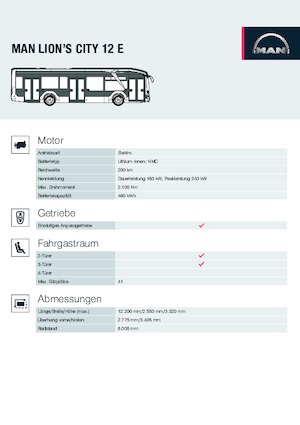 Autobus urbani MAN Lion’s City 12 E