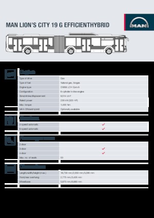Autobus urbani MAN Lion’s City 19 G