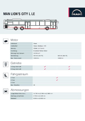 Autobus urbani MAN Lion’s City L LE