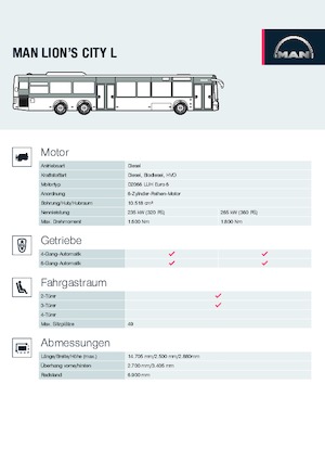 Autobus urbani MAN Lion’s City L