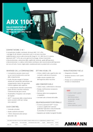 Compattatori stradali vibranti combinati Ammann ARX 110 C T4f