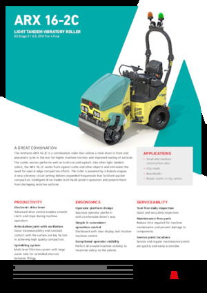 Compattatori stradali vibranti combinati Ammann ARX 16-2C