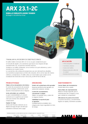 Compattatori stradali vibranti combinati Ammann ARX 23.1-2C