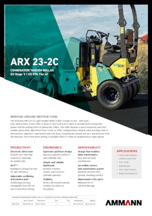 Compattatori stradali vibranti combinati Ammann ARX 23-2C