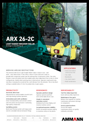 Compattatori stradali vibranti combinati Ammann ARX 26-2C