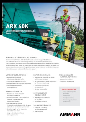 Compattatori stradali vibranti combinati Ammann ARX 40 K